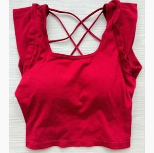 DIXIE TOP • PADDED BUILT IN BRA • STRAPPY OPEN BACK • CROPPED • XS